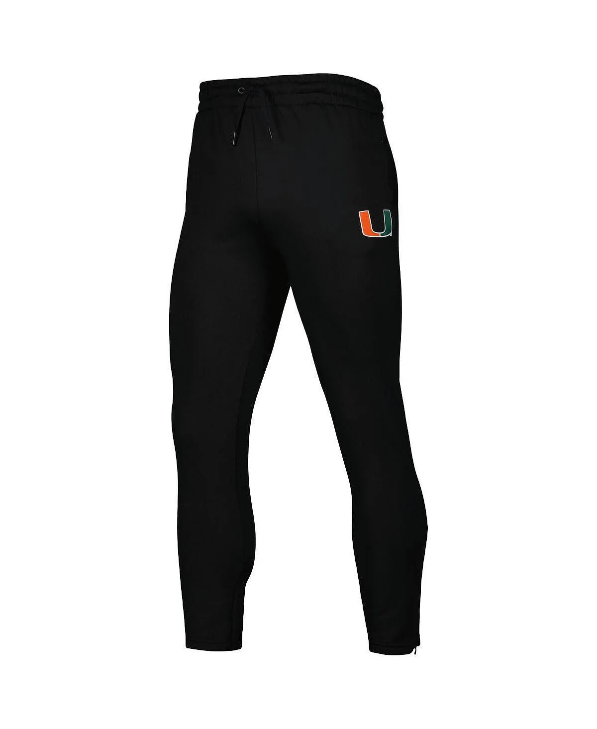 adidas miami hurricanes aeroready mens black tapered trousers, black
