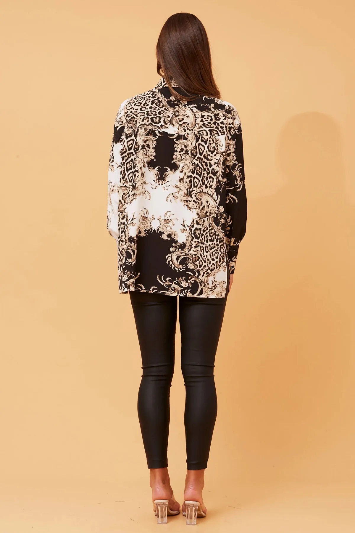 Animal Print Shirt Black