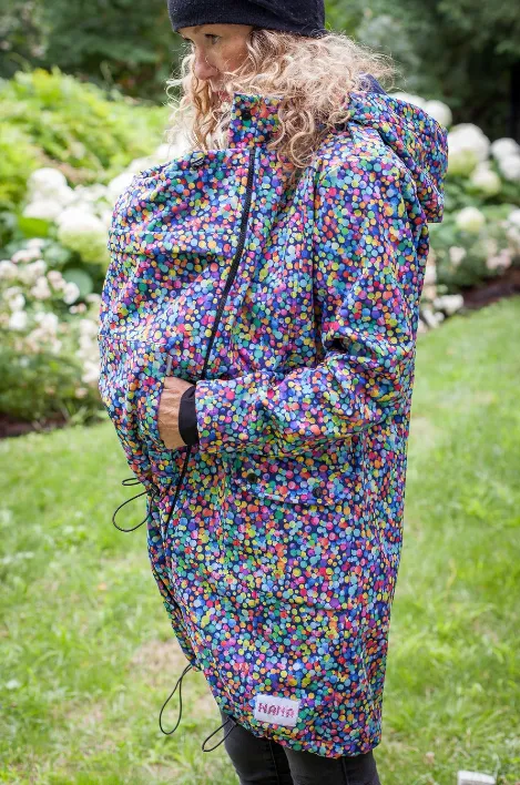 babywearing coat, COLOR DOTS