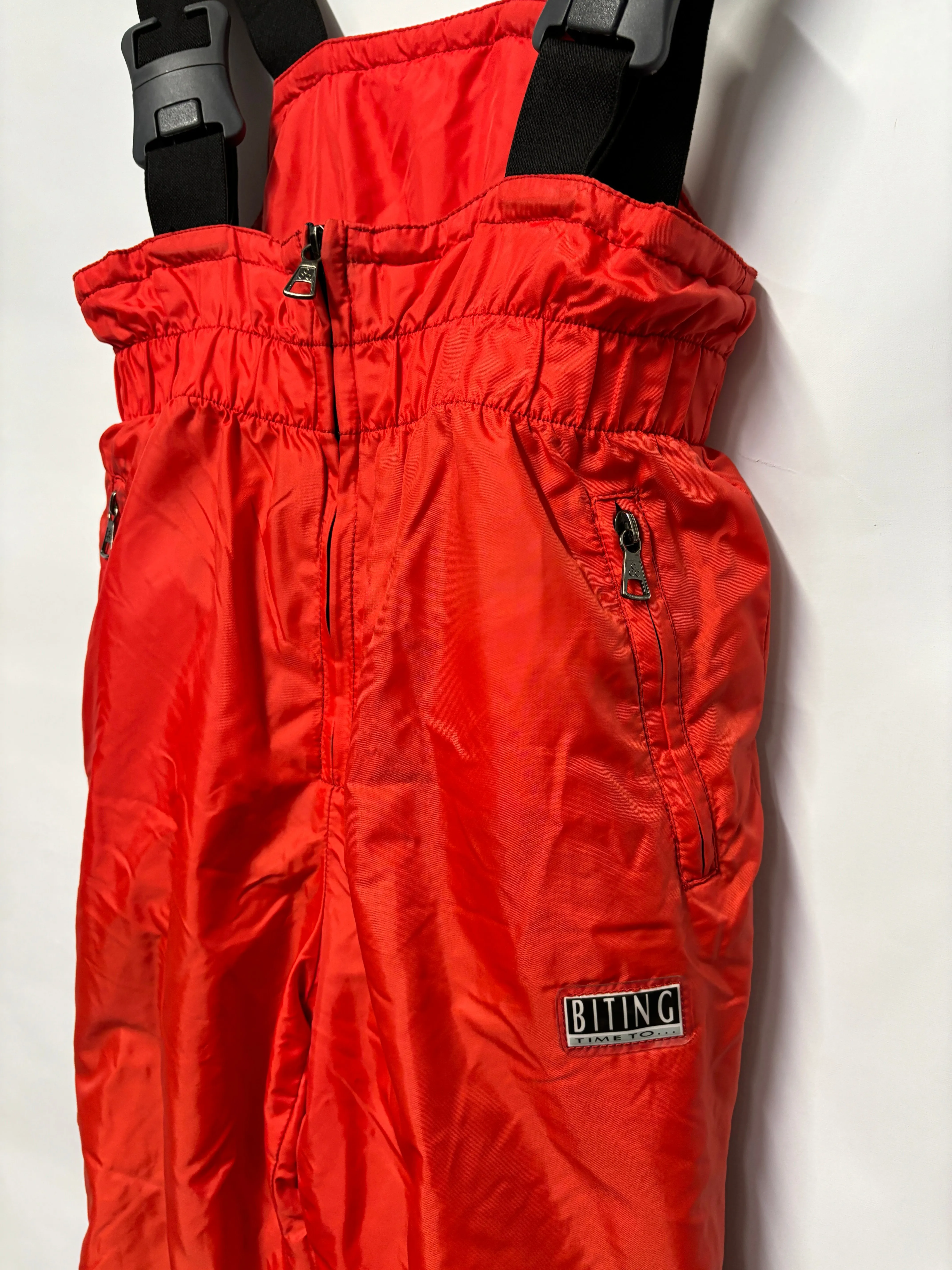Biting Red Insulated Ski Salopettes 8