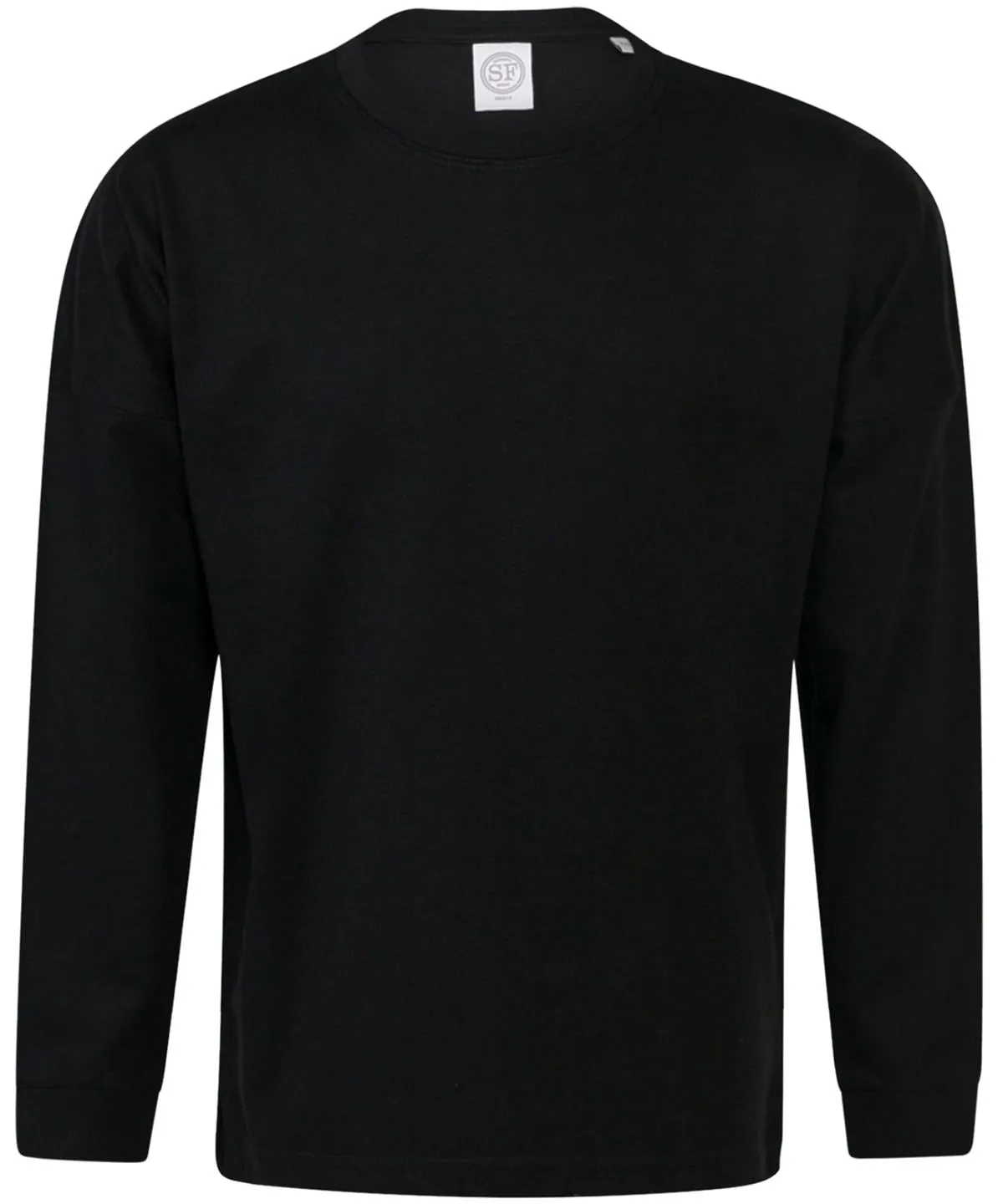 Black - Kids drop shoulder slogan top