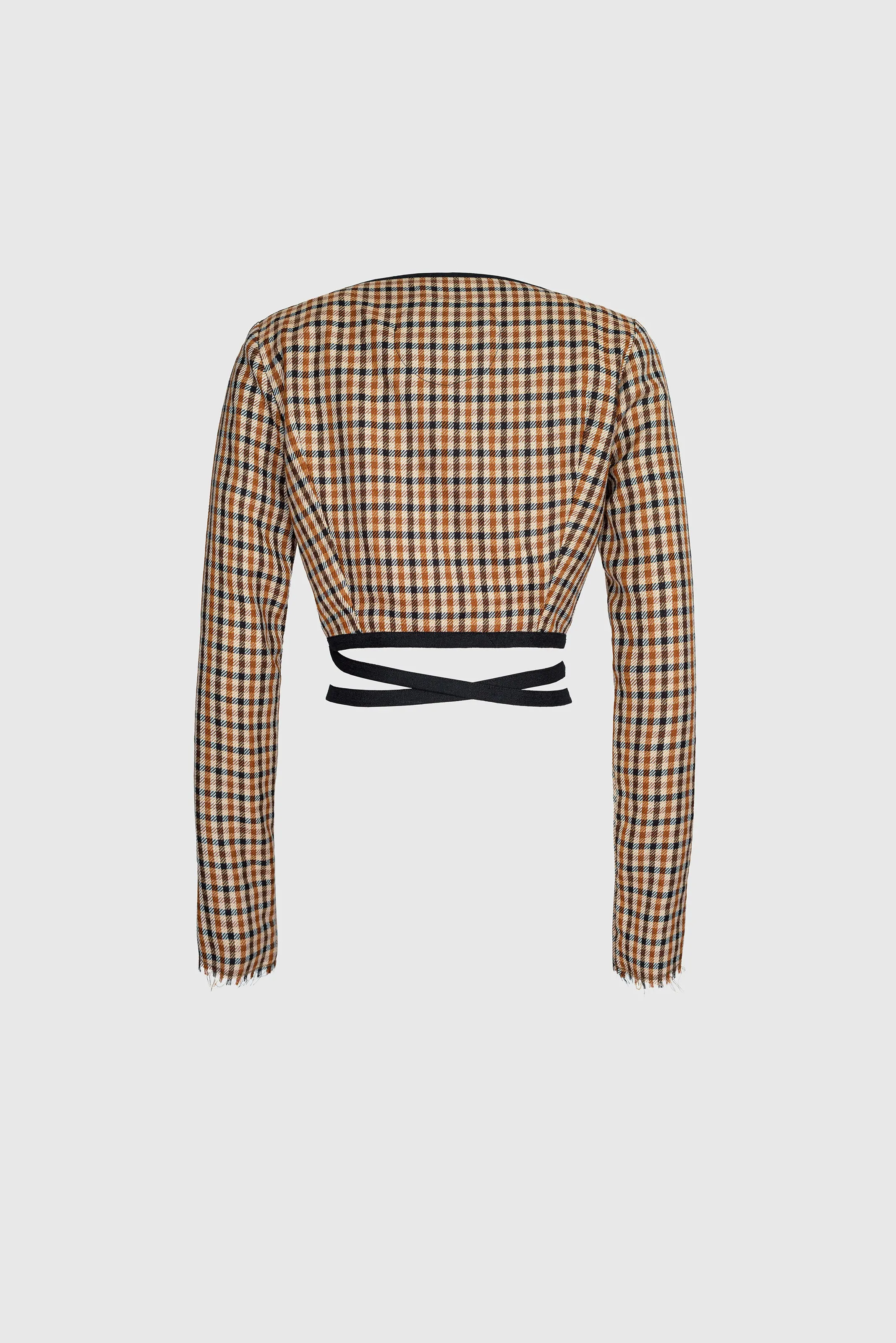 Checked Bolero Top