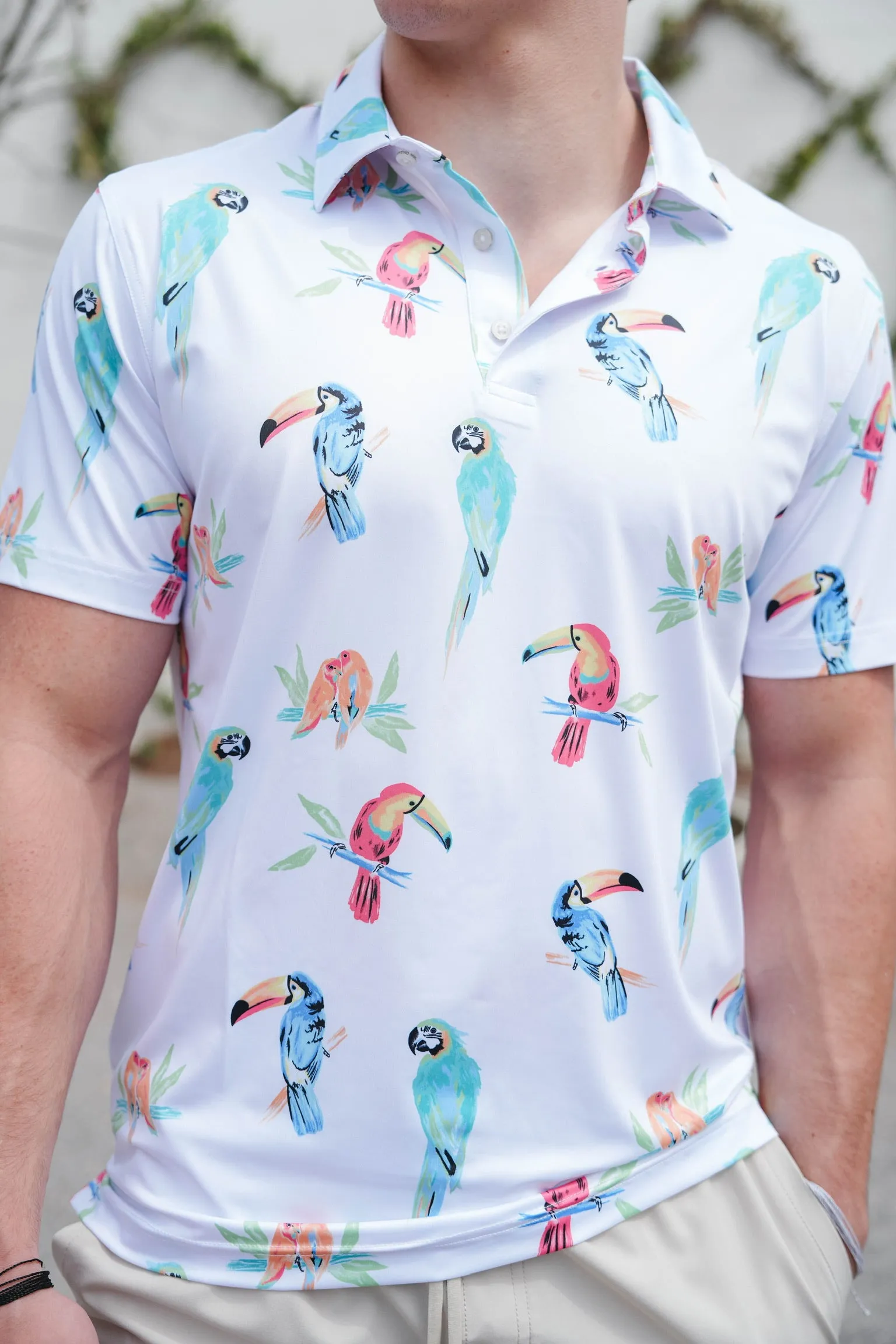 Chubbies The Dude Where's Macaw Polo 2.0