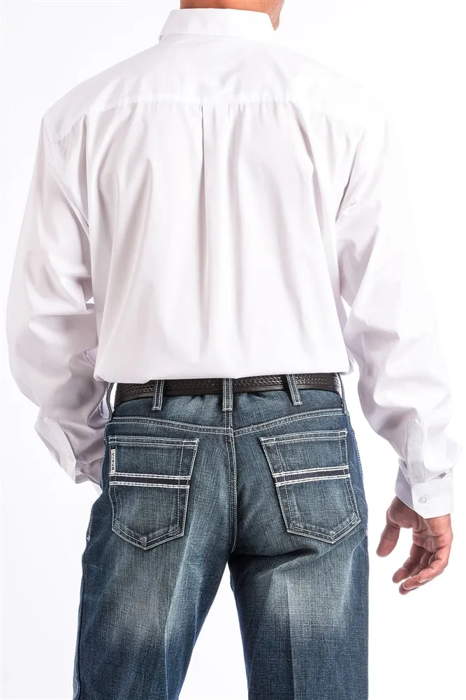Cinch Mens Solid White Shirt