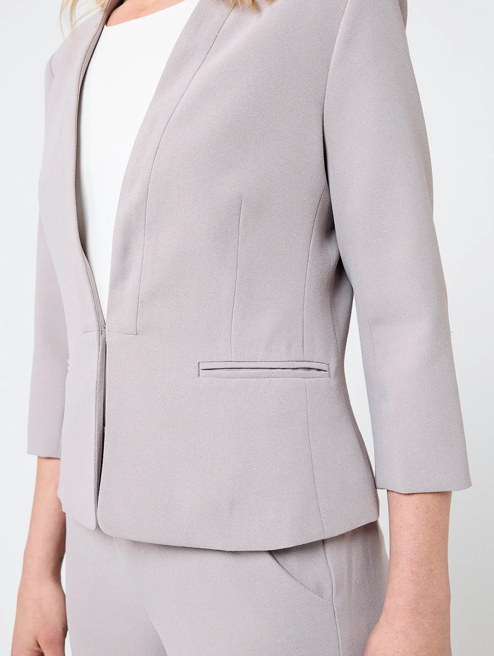 Crepe Luxe Cropped Jacket