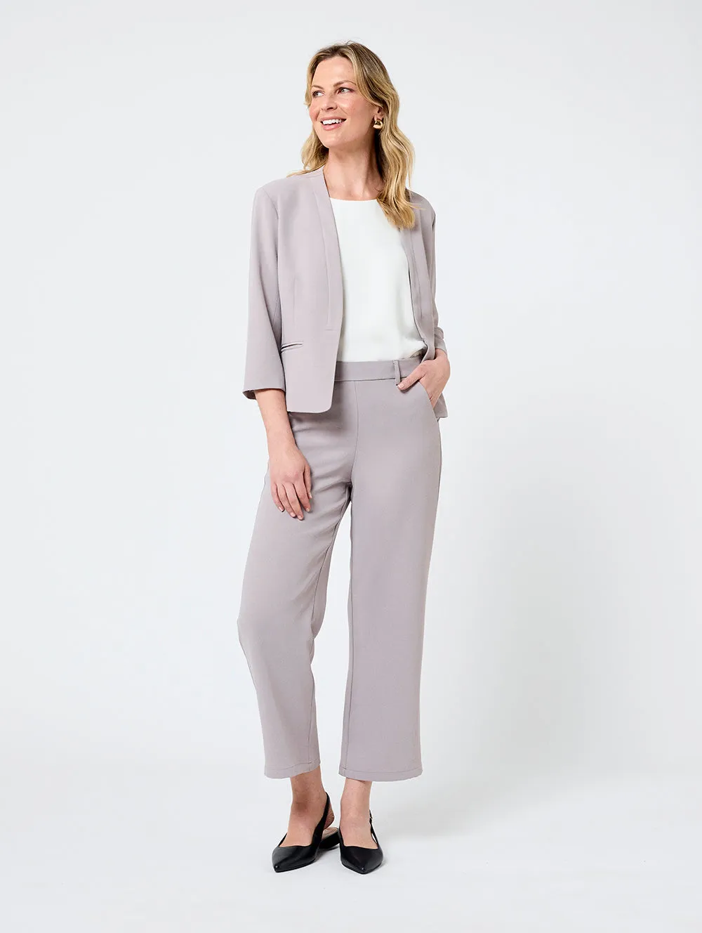 Crepe Luxe Cropped Jacket