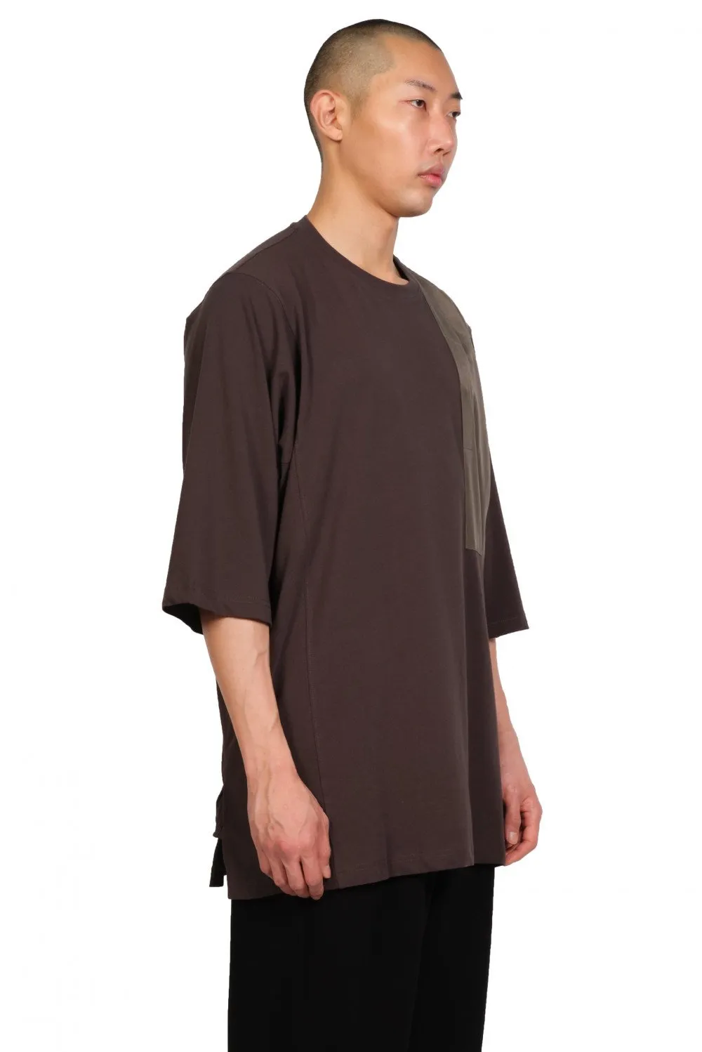 Dark Grey Pocketed Long T-shirt