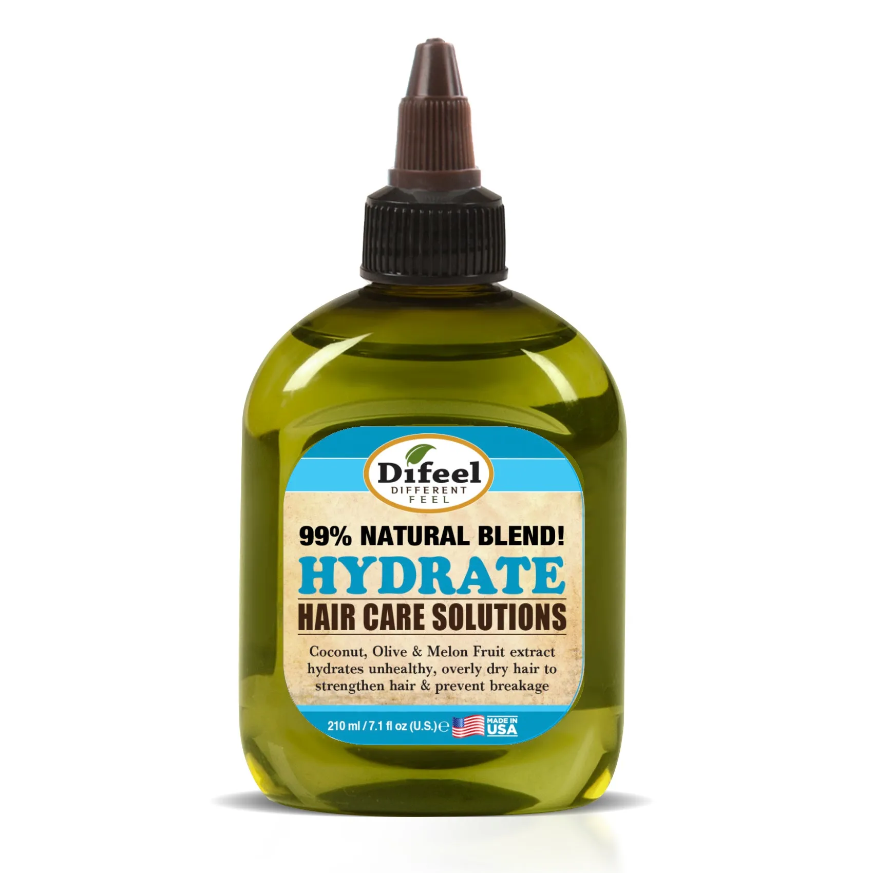 Difeel 99% Natural Hair Care Solutions Hydrate Hair Oil 7.1 oz. (PACK OF 4)