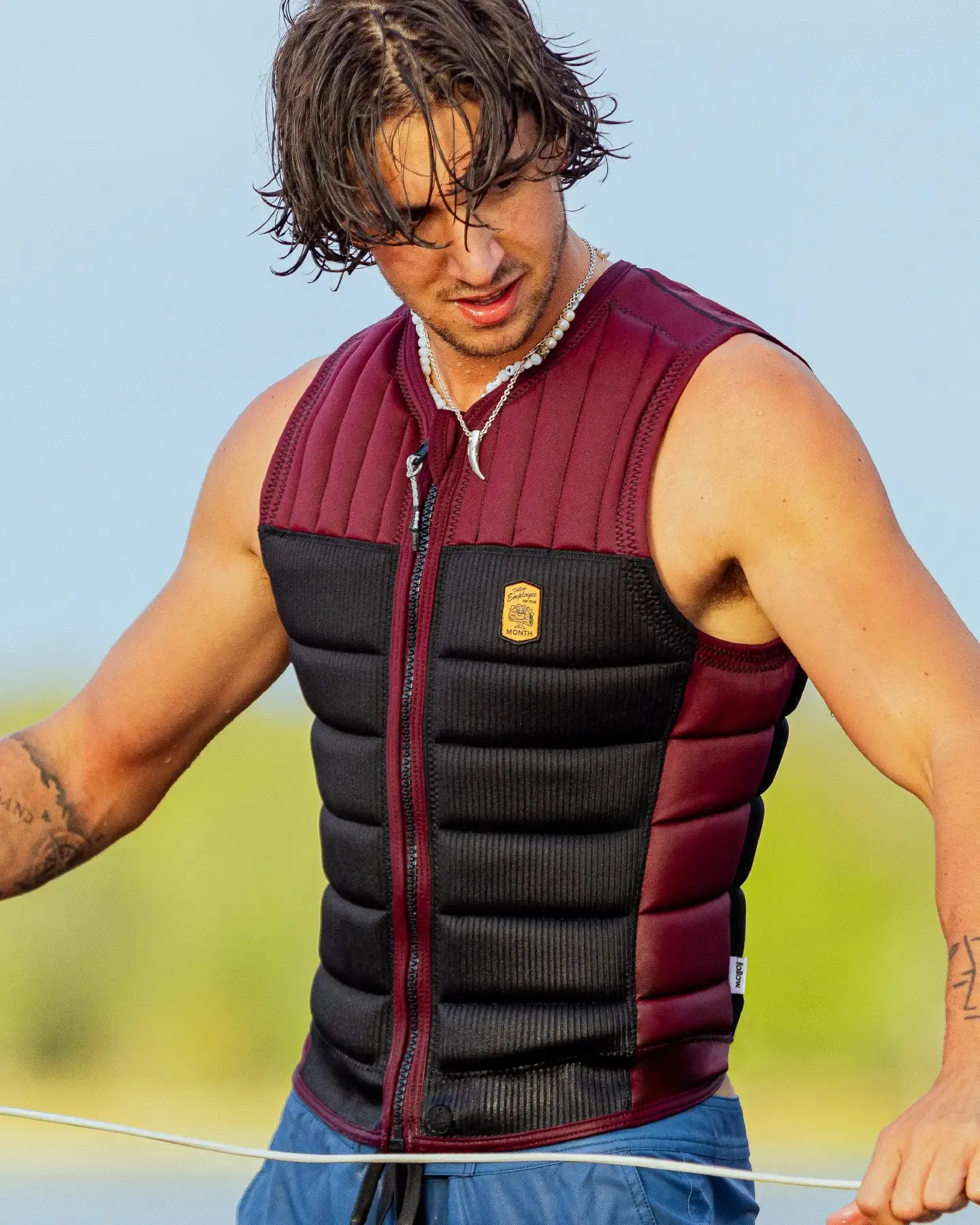 Follow Employee of the Month Impact Vest - Black/Maroon