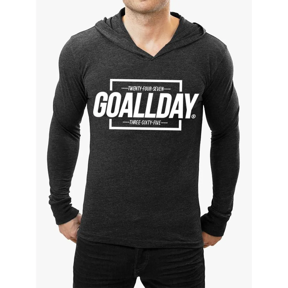 GO ALL DAY Lightweight TriBlend Hoodie (Black)