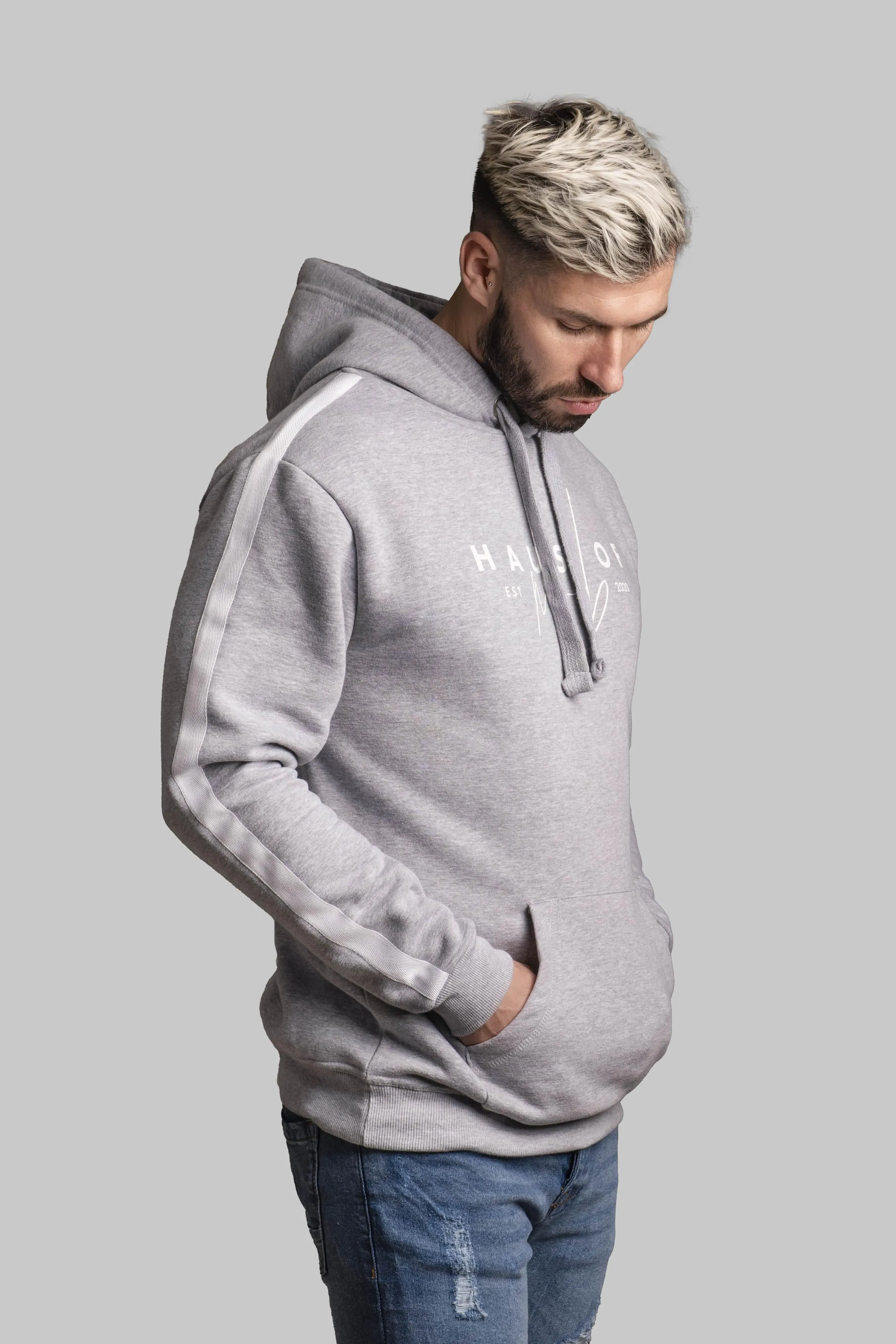 HOUS OF MOB Grey Hoodie EST 2020
