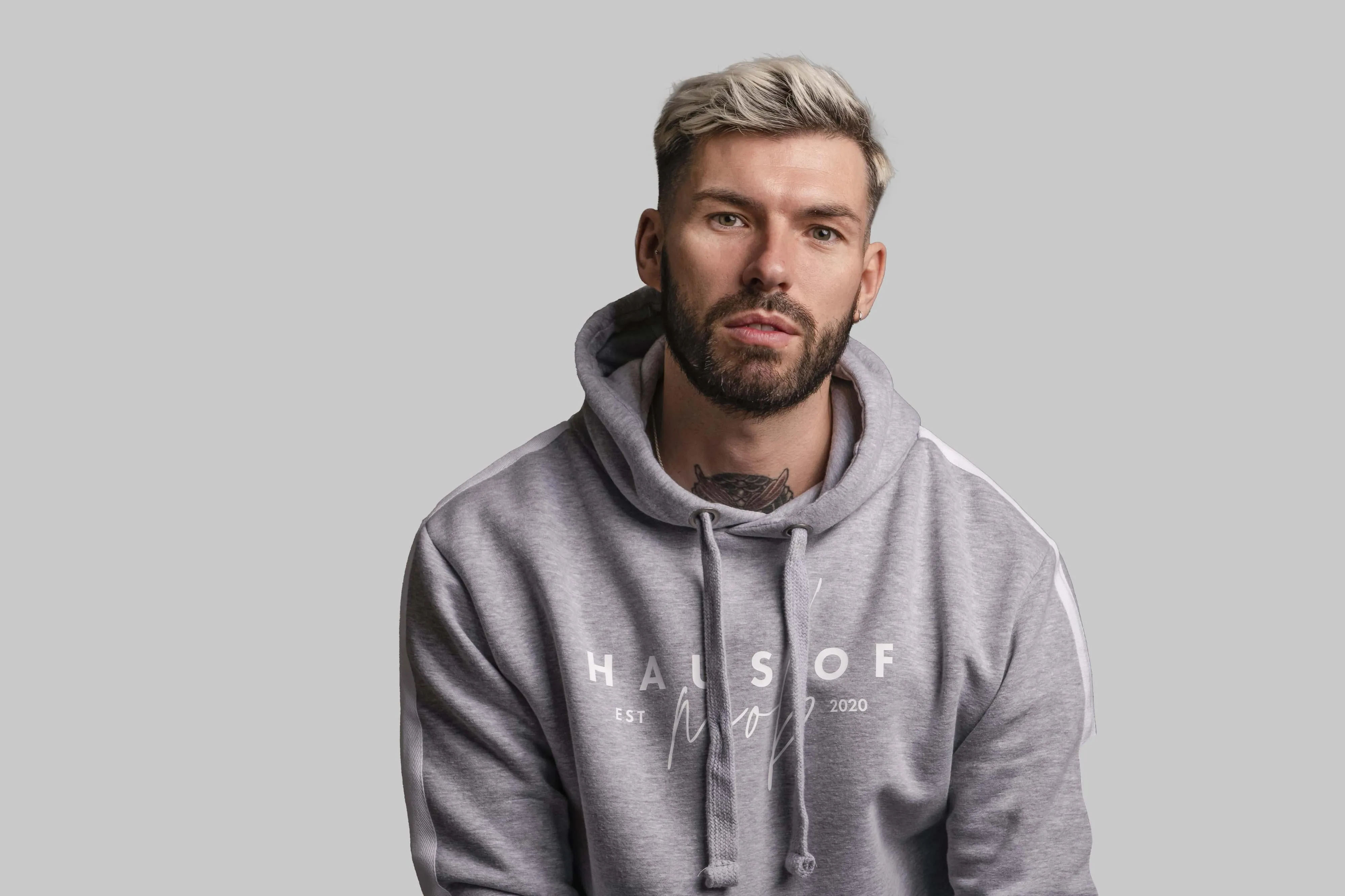 HOUS OF MOB Grey Hoodie EST 2020