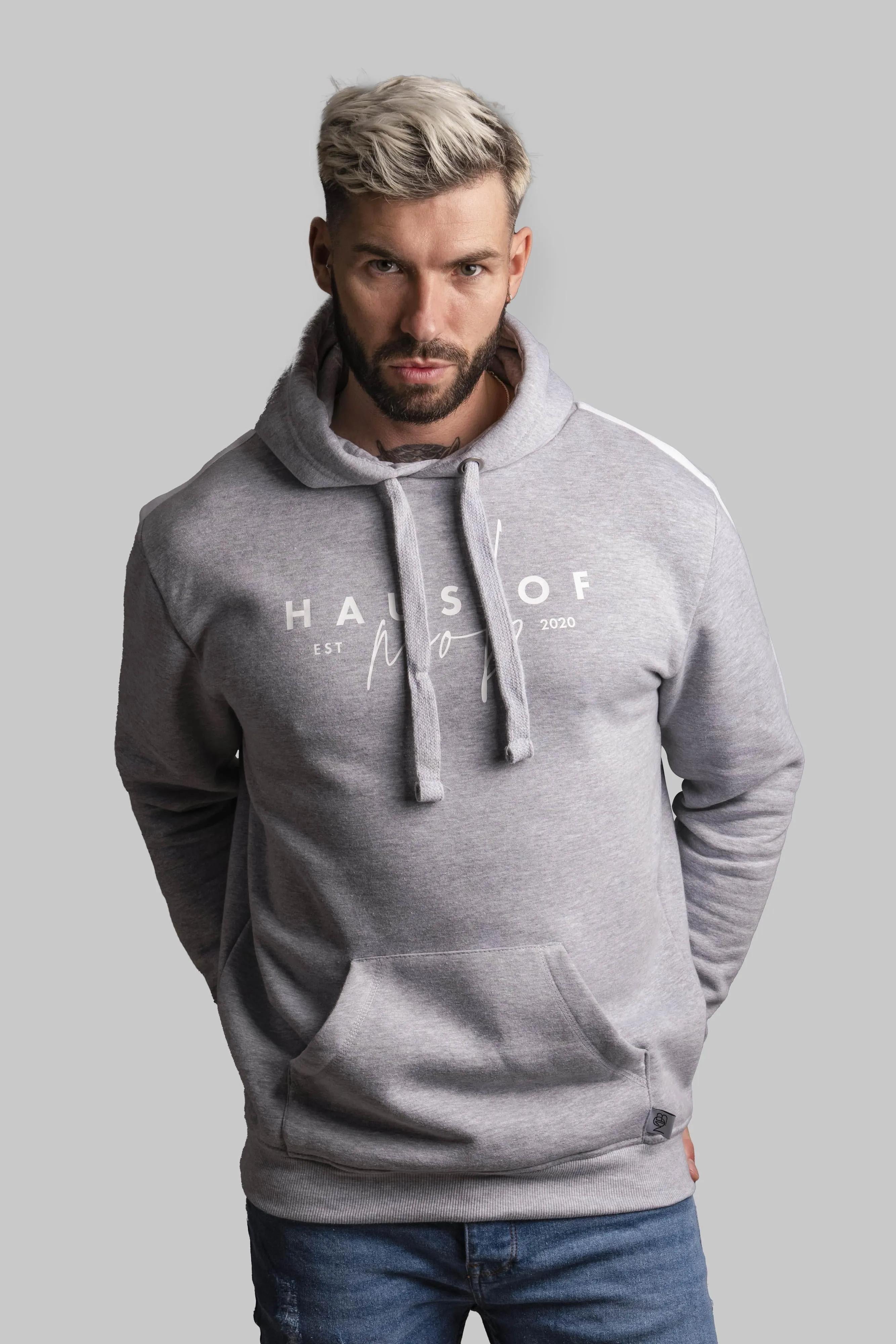HOUS OF MOB Grey Hoodie EST 2020