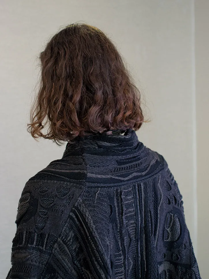 Kapital 7G Boro Gaudy Cardigan, Black
