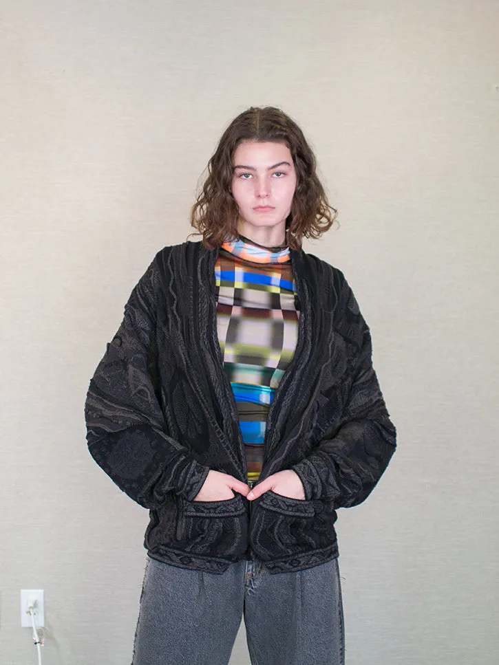 Kapital 7G Boro Gaudy Cardigan, Black