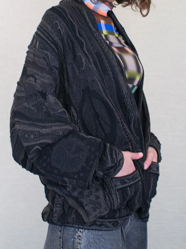 Kapital 7G Boro Gaudy Cardigan, Black
