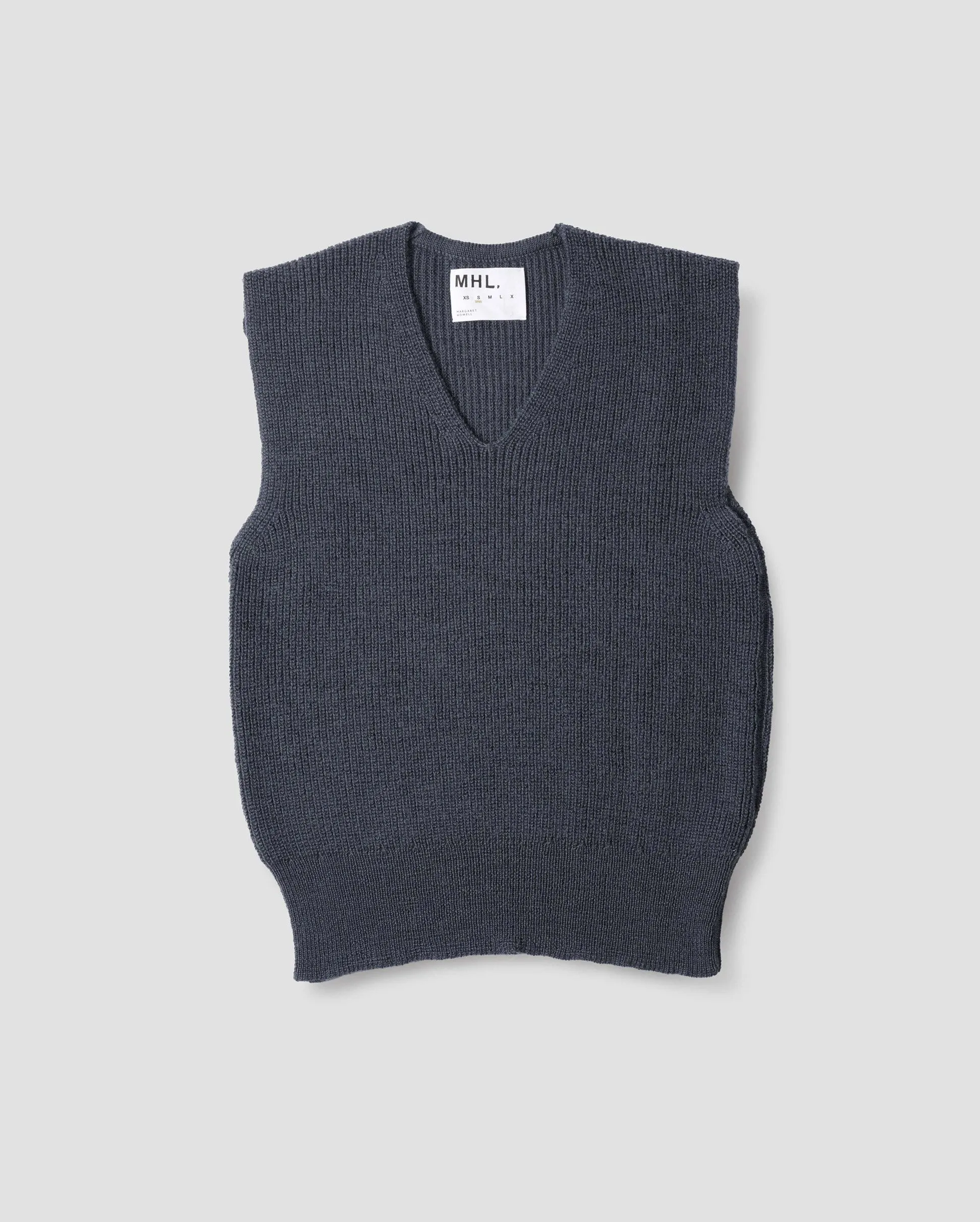 MHL CHUNKY RIBBED SLIPOVER / UNIFORM BLUE