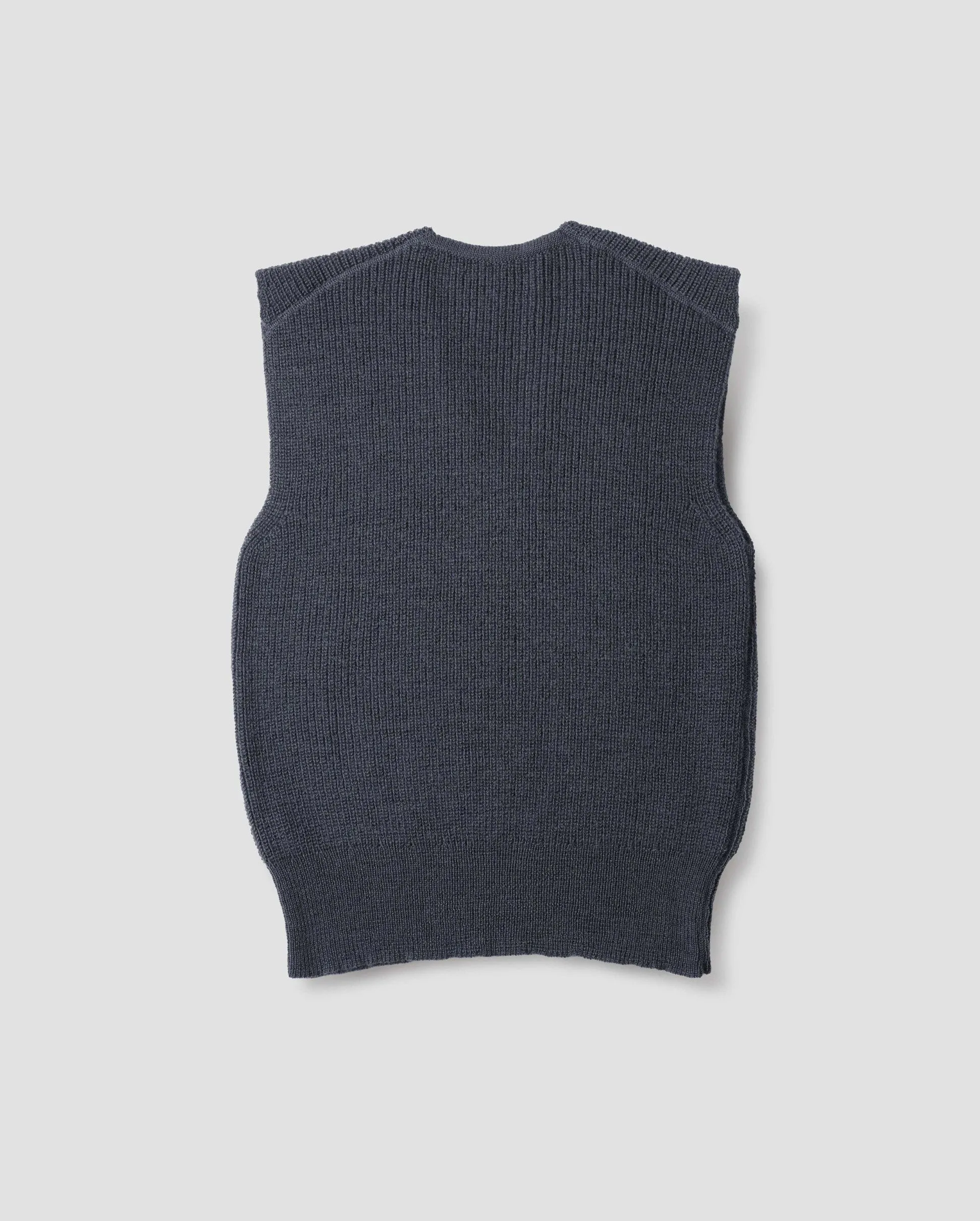 MHL CHUNKY RIBBED SLIPOVER / UNIFORM BLUE