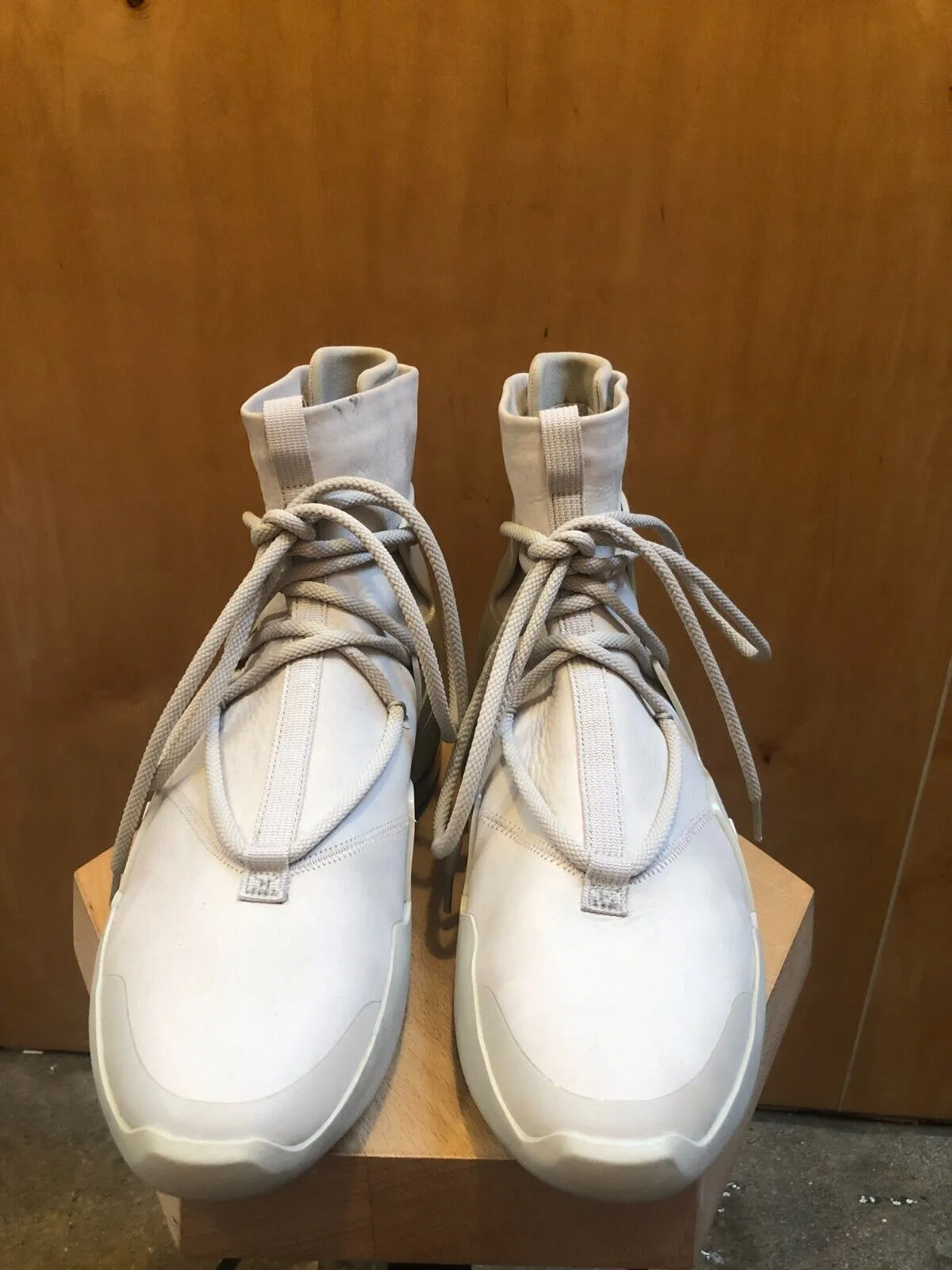 NIKE Fear Of God Air 1 Mens Sail Light Bone Leather Lot High Top Sneaker 13