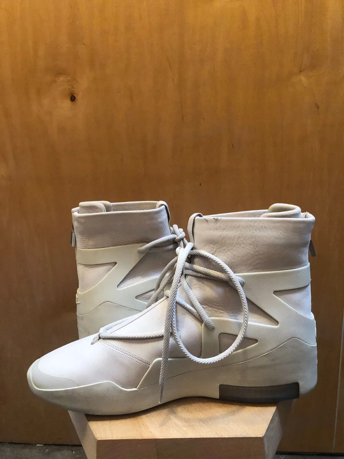 NIKE Fear Of God Air 1 Mens Sail Light Bone Leather Lot High Top Sneaker 13