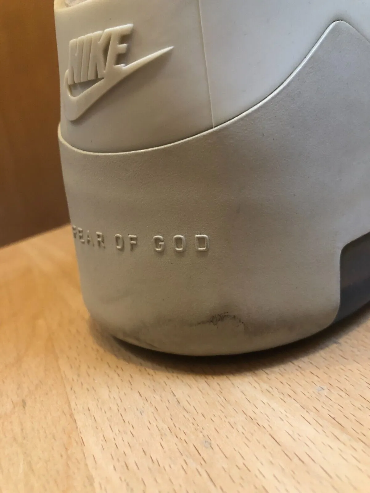 NIKE Fear Of God Air 1 Mens Sail Light Bone Leather Lot High Top Sneaker 13