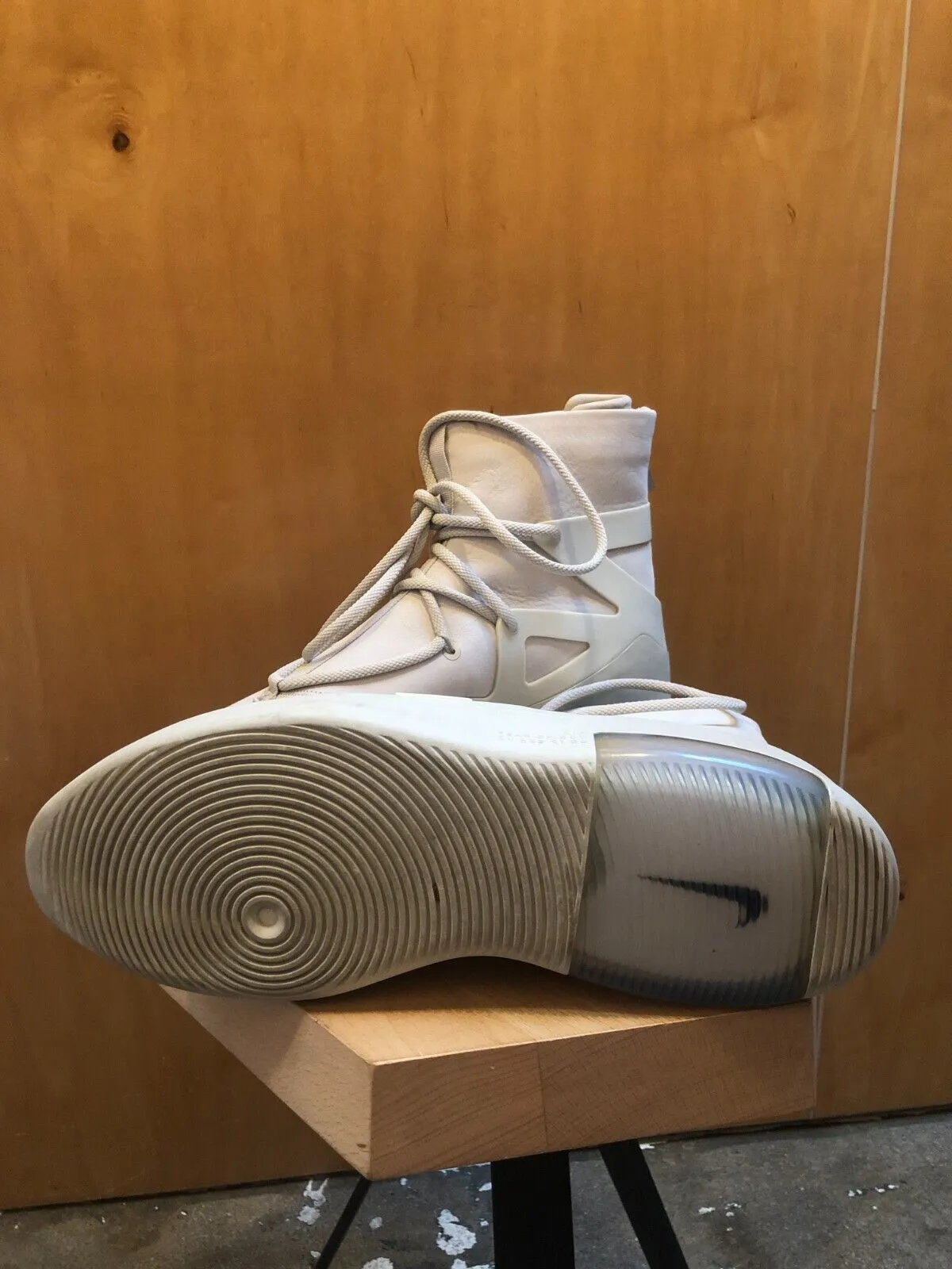 NIKE Fear Of God Air 1 Mens Sail Light Bone Leather Lot High Top Sneaker 13