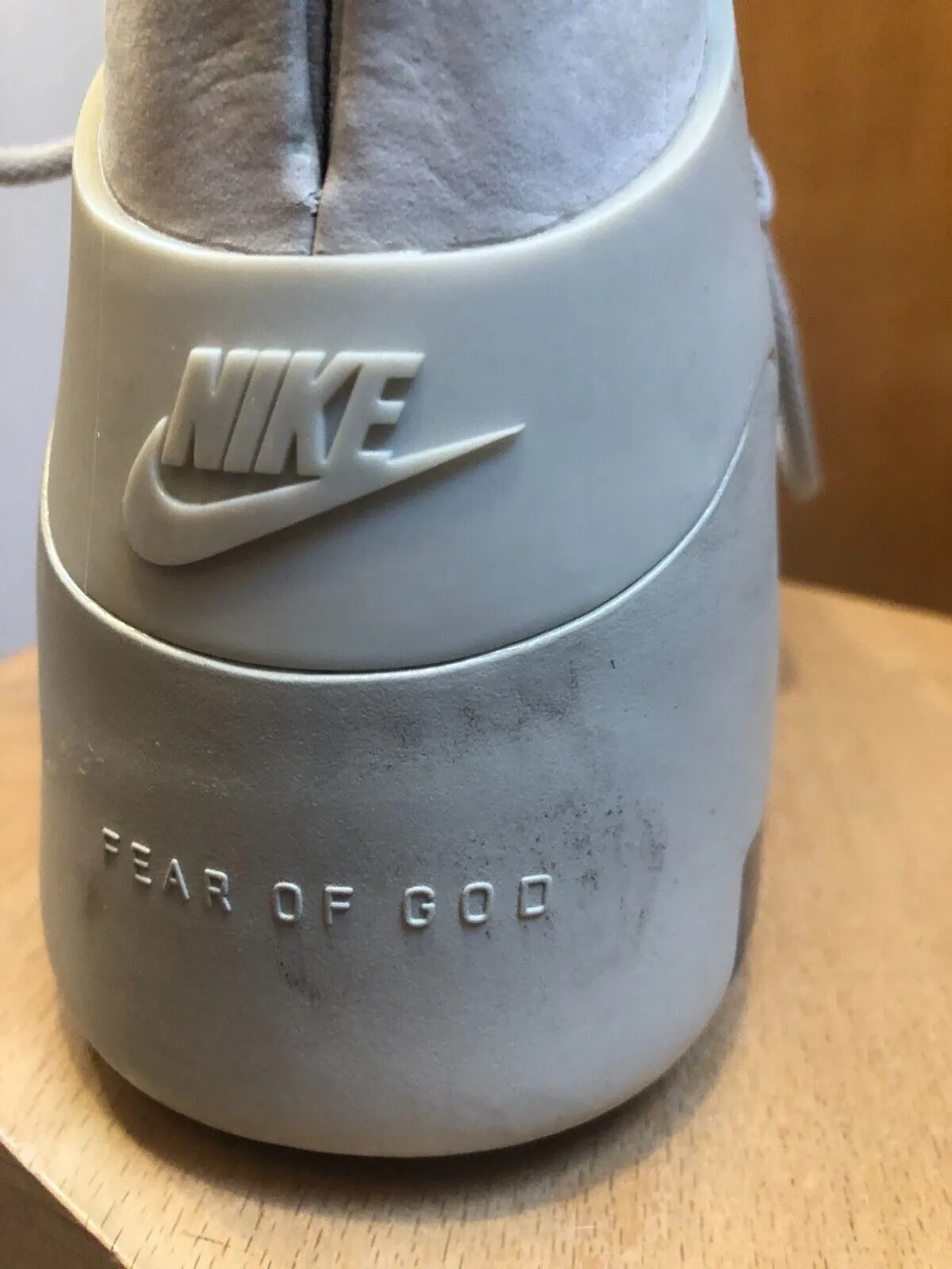 NIKE Fear Of God Air 1 Mens Sail Light Bone Leather Lot High Top Sneaker 13