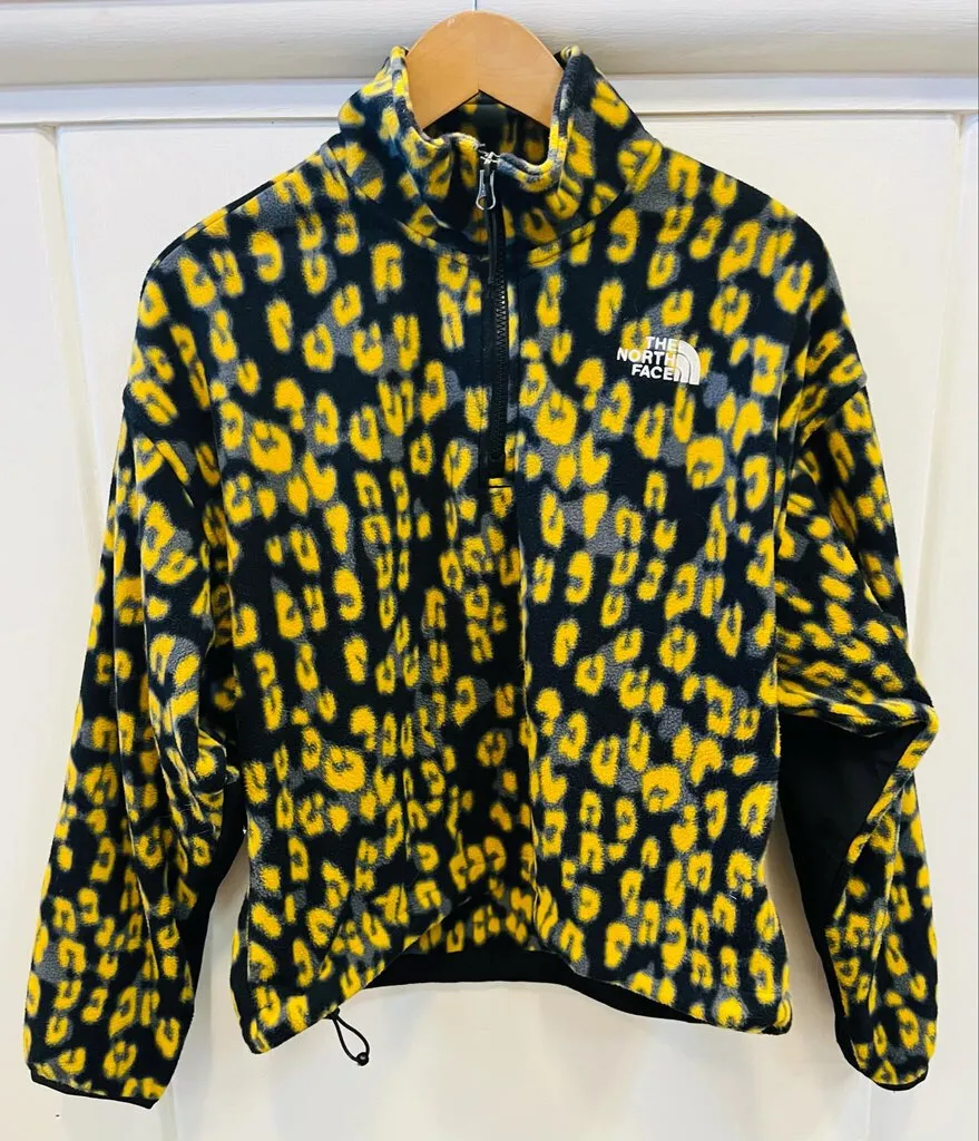 North Face Kataka 1/4 Zip Relaxed Fleece Cropped Pullover - Size Small