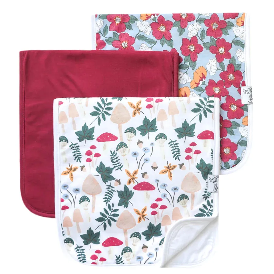 Premium Burp Cloth Set in Ivy