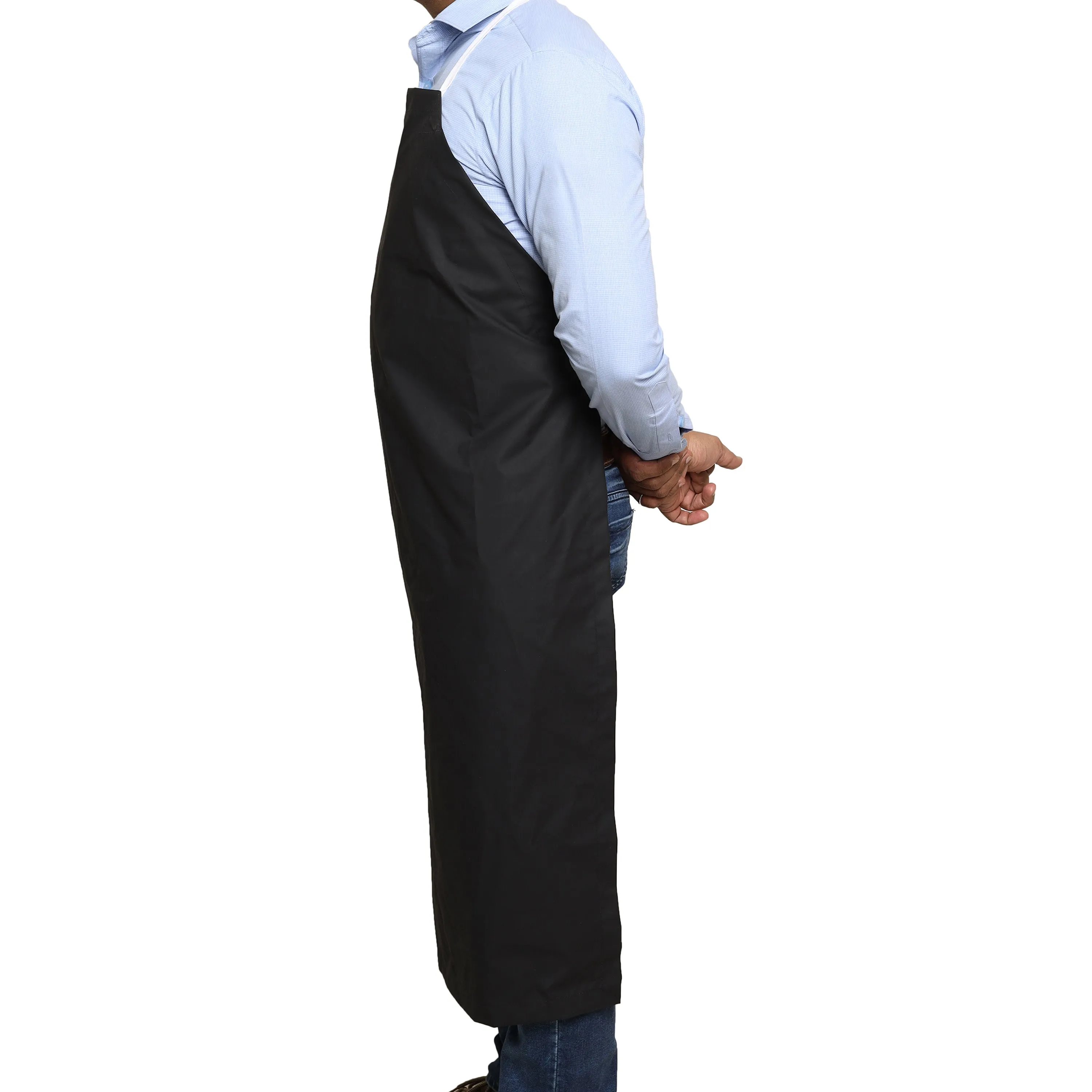 Rubber Vinyl Apron, Large (27"W x 42"L) - Black