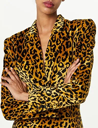 Sergio Hudson, Leopard Crop Jacket, 0, Leopard