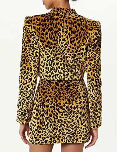 Sergio Hudson, Leopard Crop Jacket, 0, Leopard