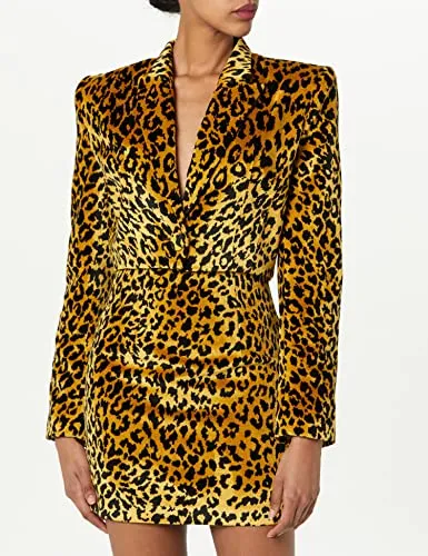 Sergio Hudson, Leopard Crop Jacket, 0, Leopard