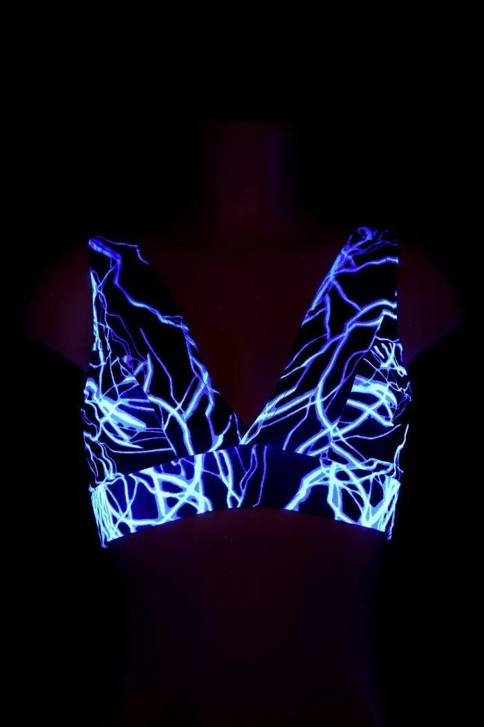 Starlette Bralette in Blue Lightning