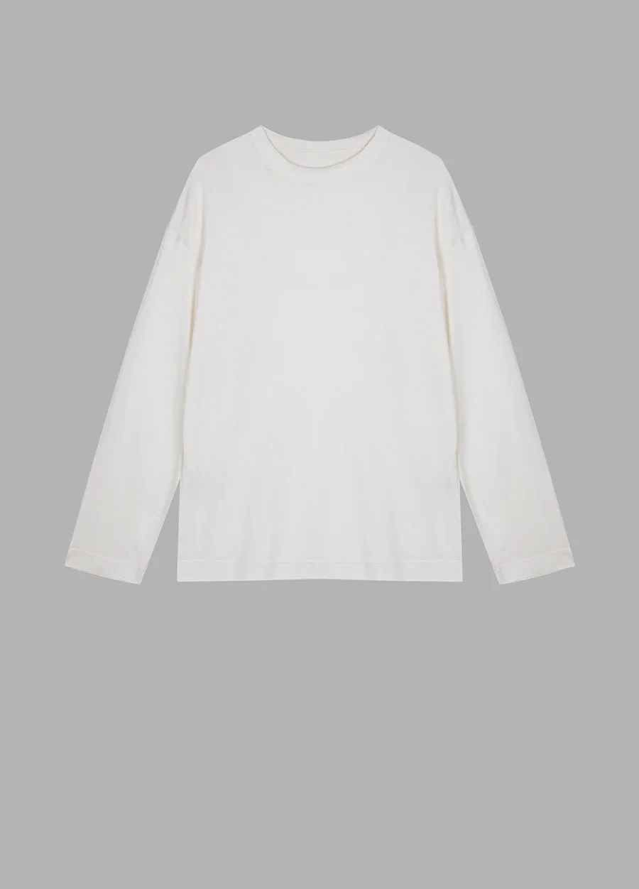 T-Shirt / JNBY Relaxed-fit Silk Long-sleeve T-shirt
