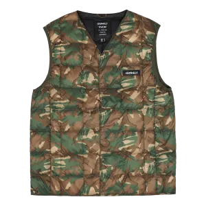 Taion/gramicci Inner Down Vest Camo