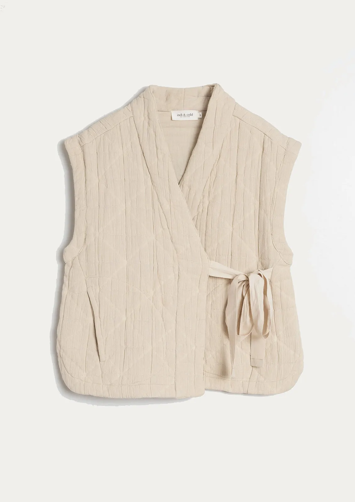Tillery Quilted Tie Front Vest