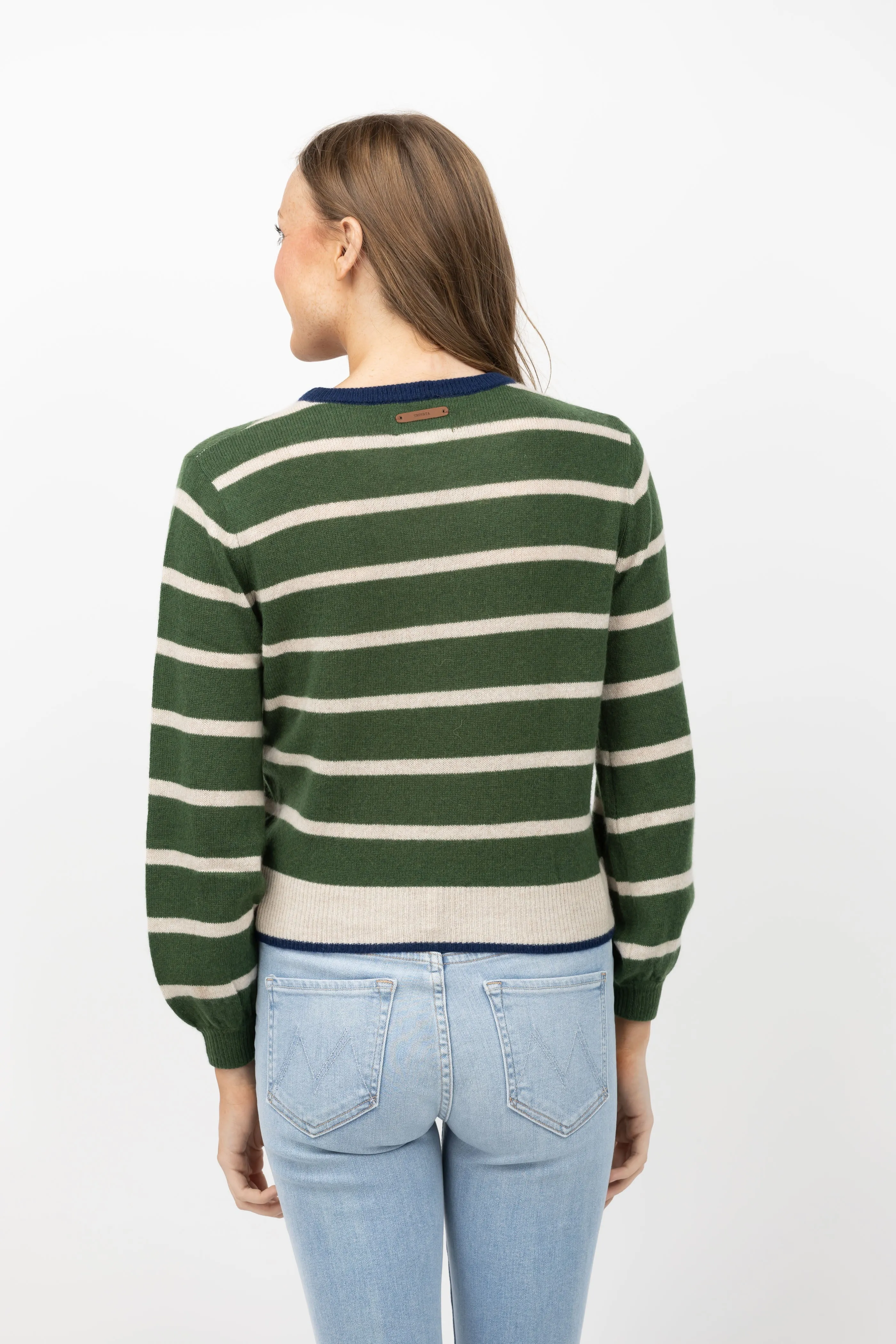 Trovata Ryann Sweater in Green Stripe