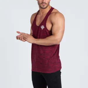 V2 Futura Small Logo Branded Stringer Vest (Burgundy/Black Slub)
