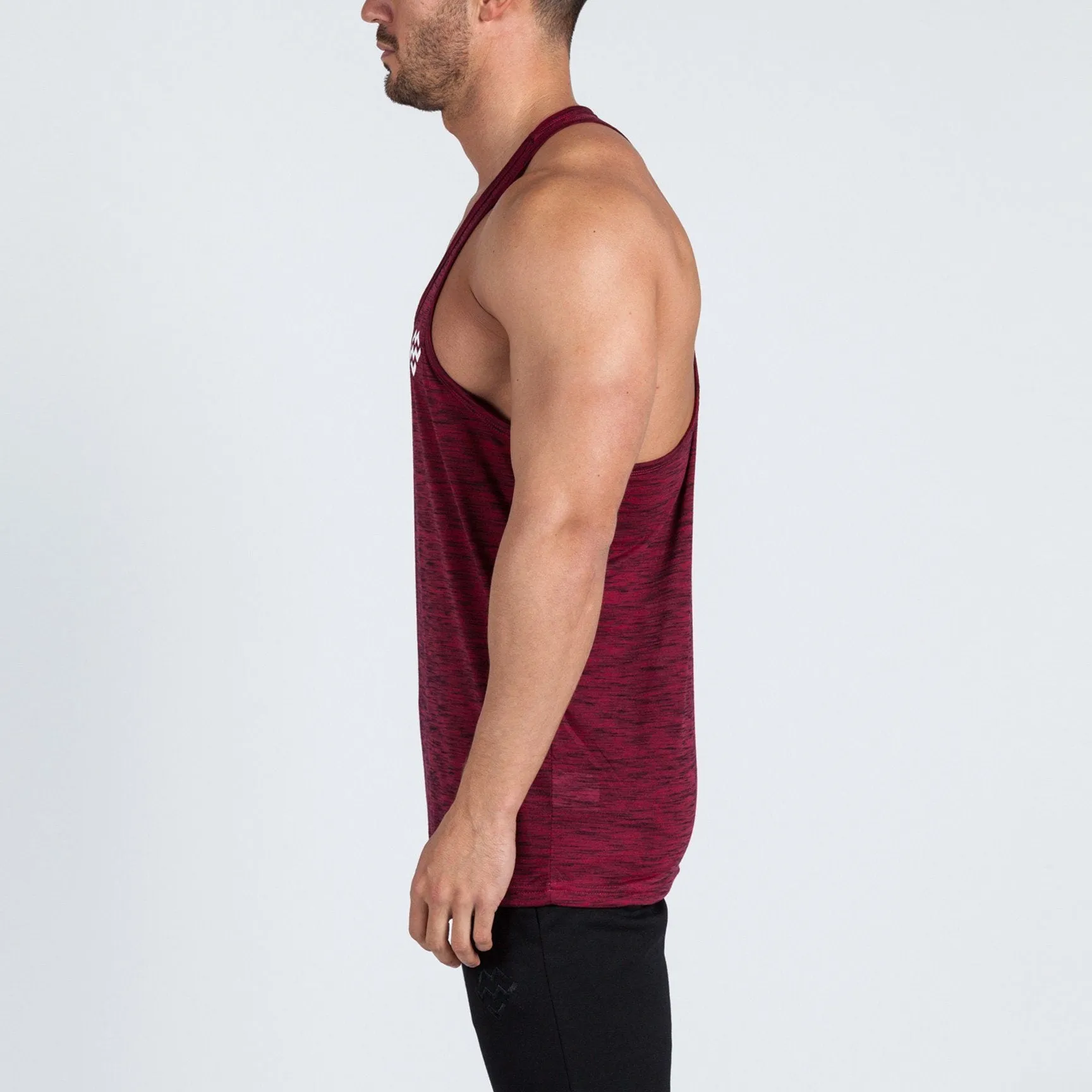 V2 Futura Small Logo Branded Stringer Vest (Burgundy/Black Slub)