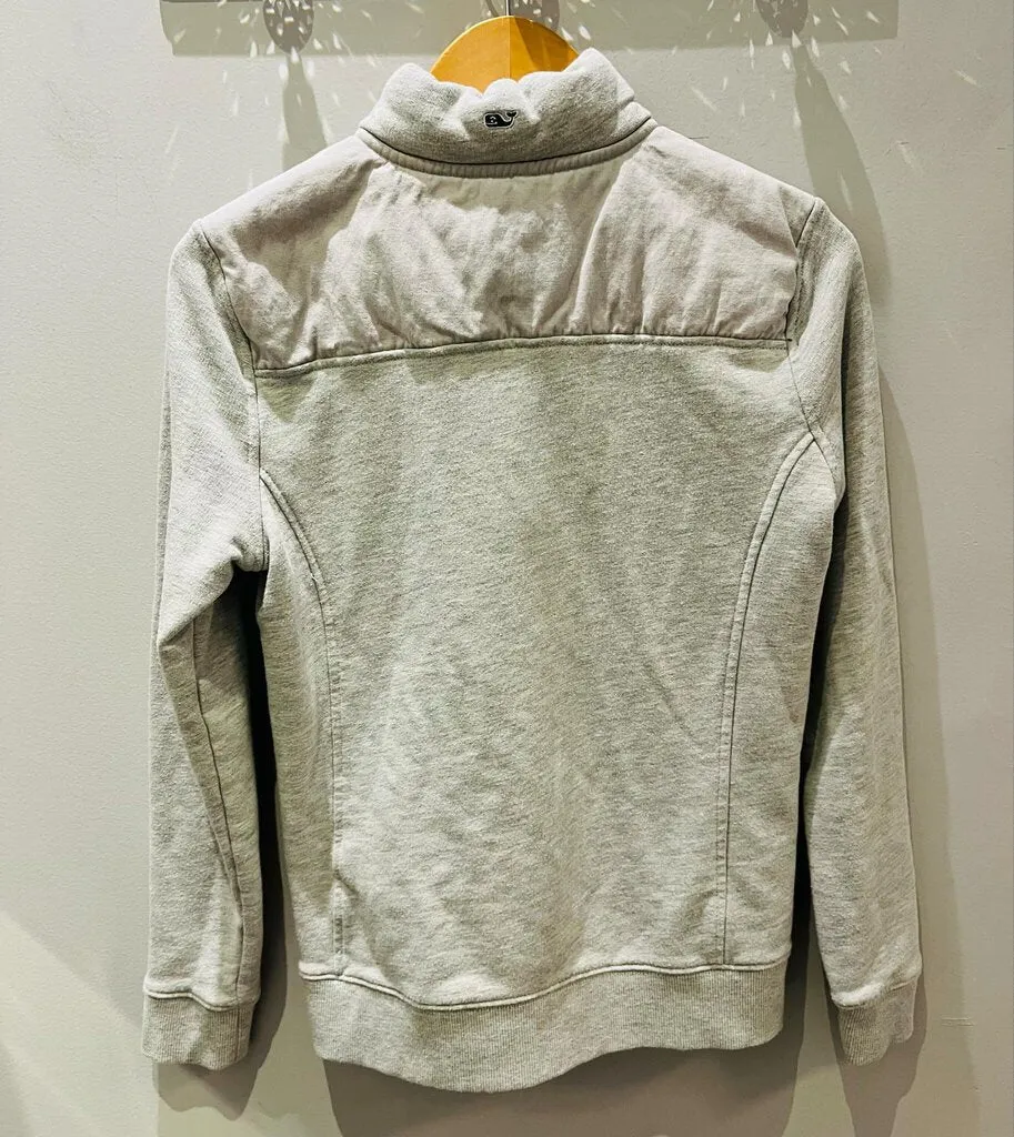 Vineyard Vines Dreamcloth Relaxed Shep Light Gray Quarter-Zip - Size Small